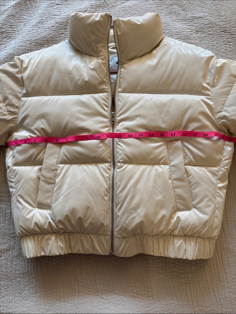 Abercrombie Ultra Mini Puffer in Ivory - Picture 6 of 10